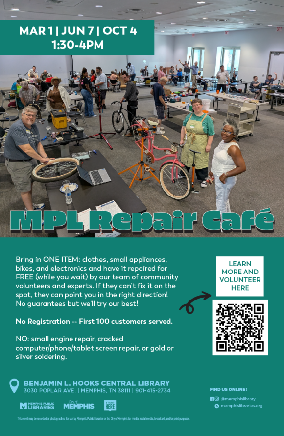Flyer for MPL Repair Cafe