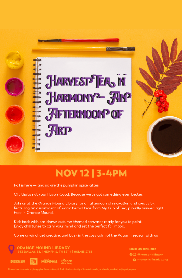 Flyer for Harvest Tea n' Harmony 
