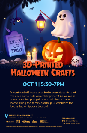 Flyer for 3D-Printed Halloween Crafts