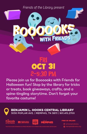 Flyer for Booooks With Friends