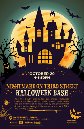 Flyer for Nightmare on Third Street Halloween Bash