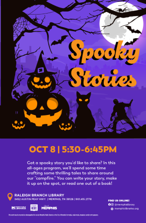 Flyer for Spooky Stories