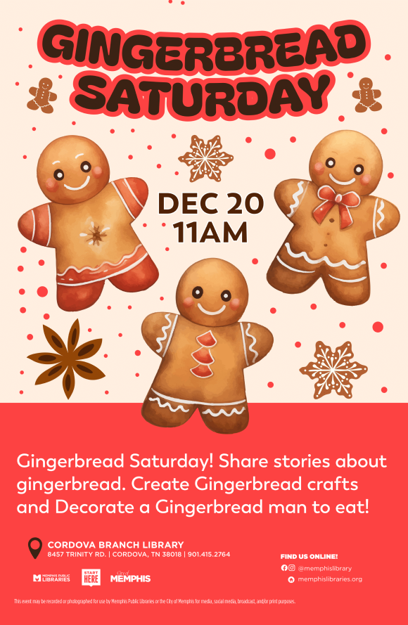 Flyer for Gingerbread Saturday