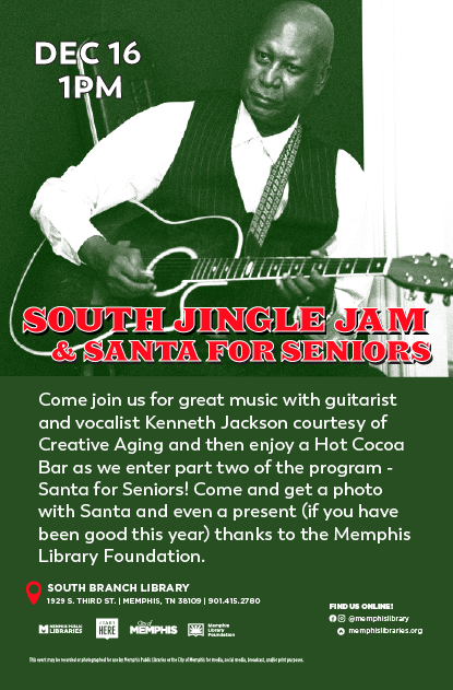 Flyer for South Jingle Jam & Santa for Seniors