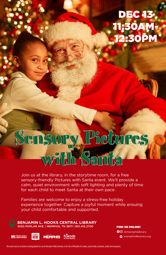 Flyer for Sensory Pictures with Santa