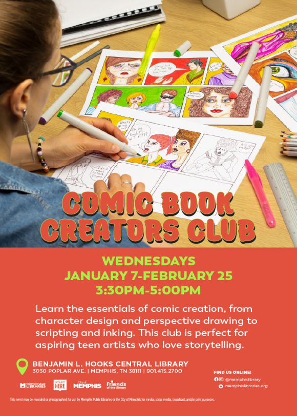 Flyer for Comic Book Creators Club