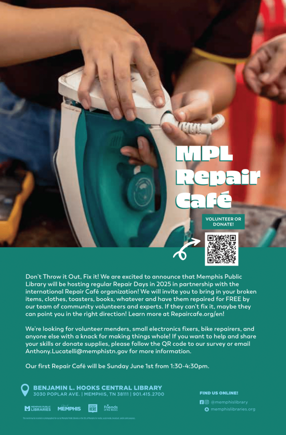 Flyer for MPL Repair Cafe