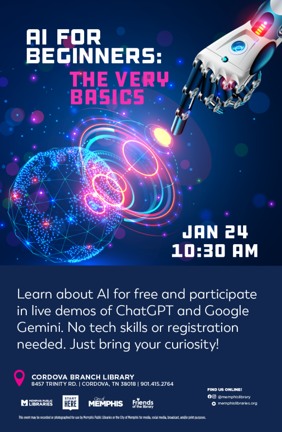 Flyer for AI For Beginners: The Very Basics