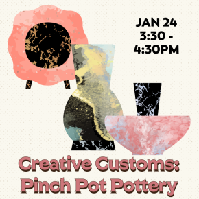 Flyer for Creative Customs: Pitch Pot Pottery