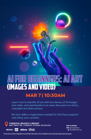 Flyer for AI For Beginners: AI Art