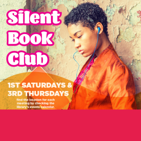 Flyer for silent book club