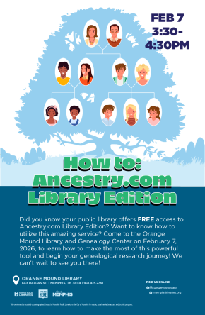Flyer for How to: Ancestry.com Library Edition