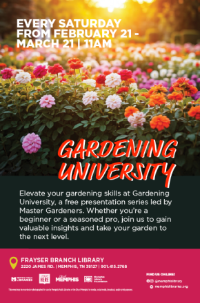 Flyer for Gardening University
