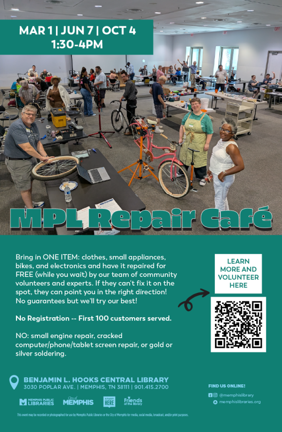 Flyer for MPL Repair Cafe