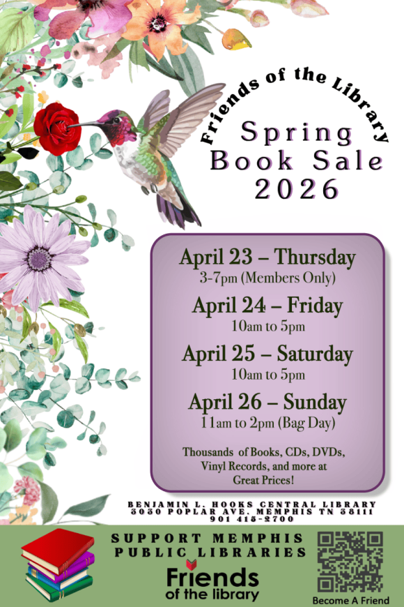 flyer for spring book sale