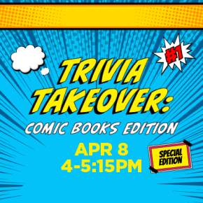 flyer for trivia takeover