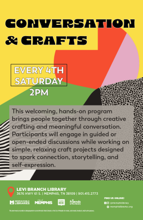 Flyer for Conversation & Crafts