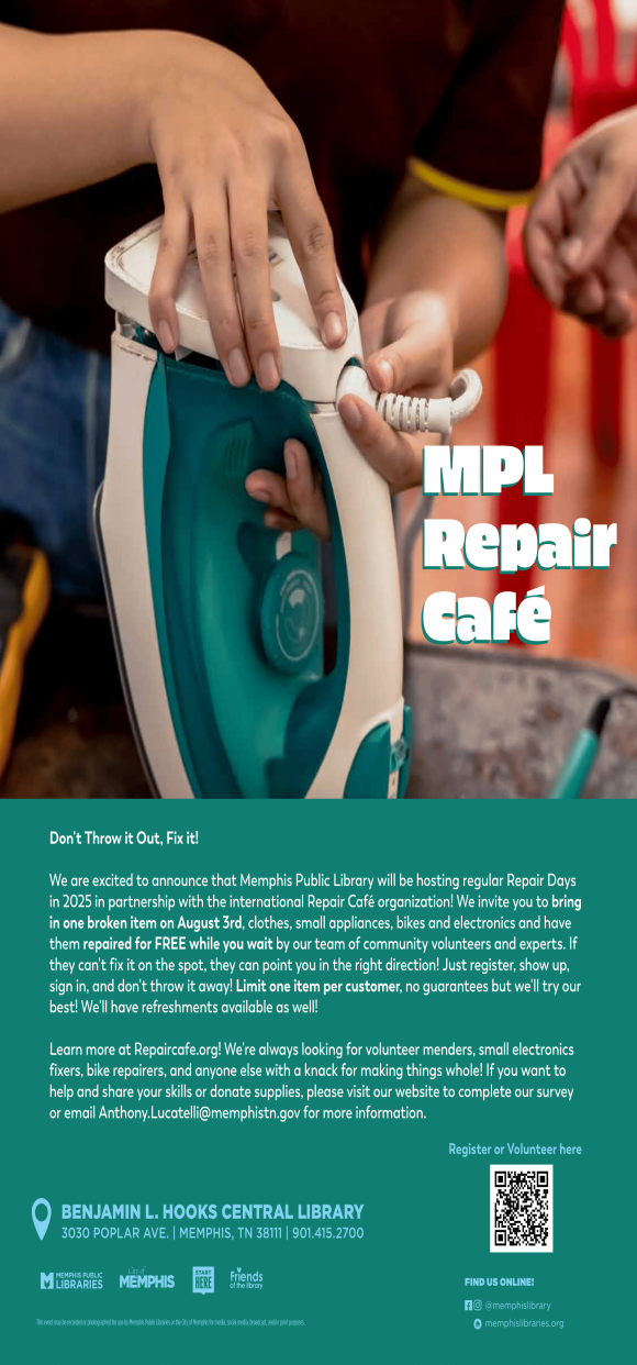 Flyer for MPL Repair Cafe