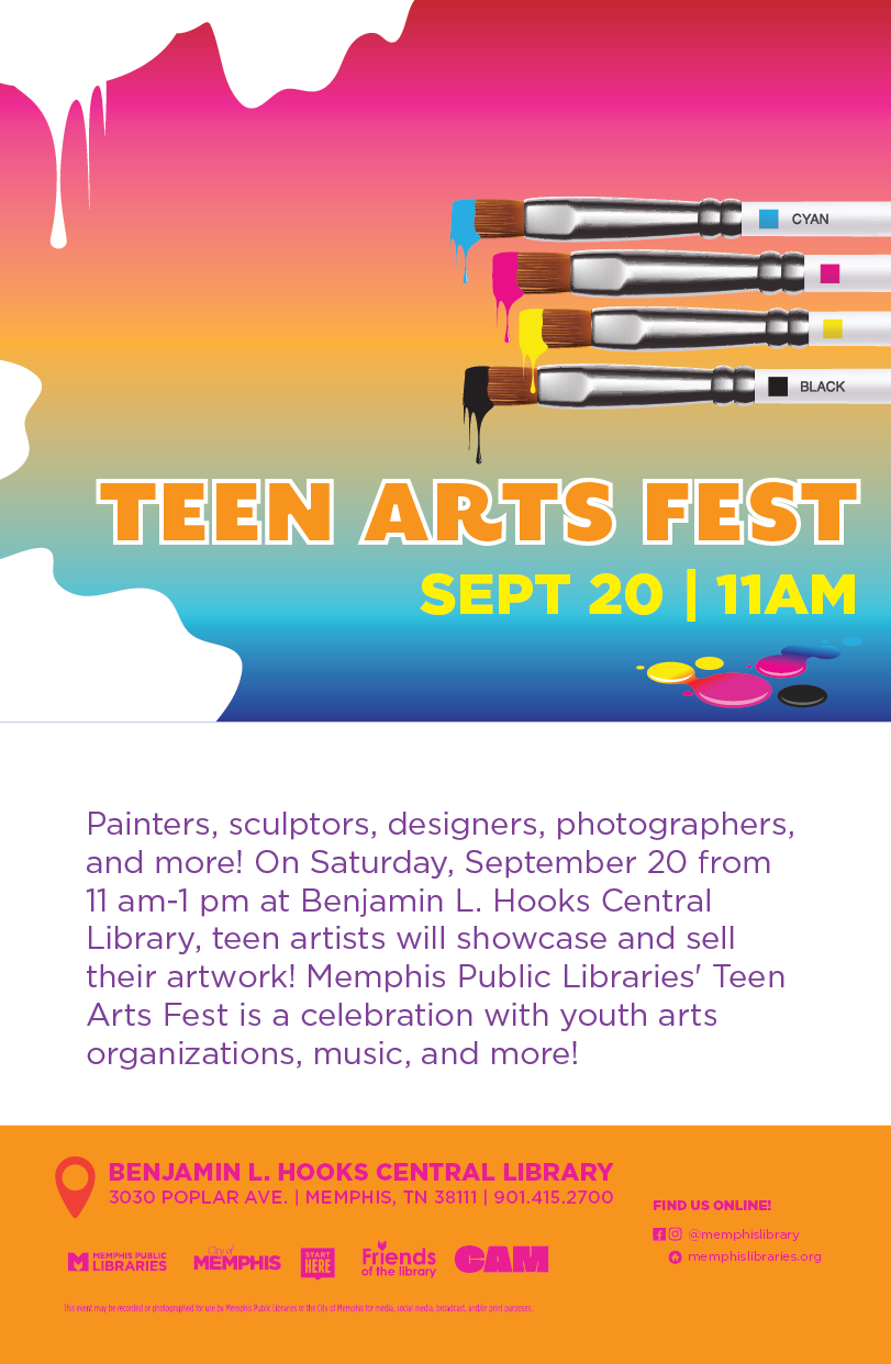 Flyer for Teen Arts Fest