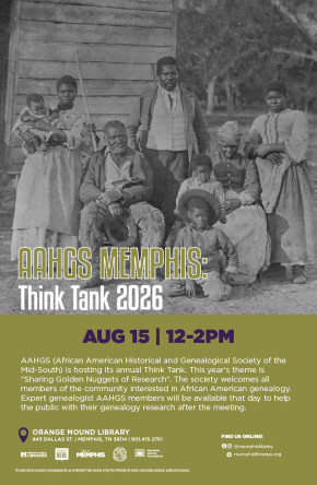 Flyer for AAHGS Memphis: Think Tank 2026