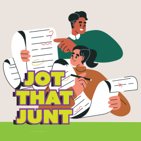 Flyer for Jot that Junt