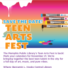 Flyer for Teen Arts Fest 
